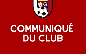 COMMUNIQUÉ DU CLUB 