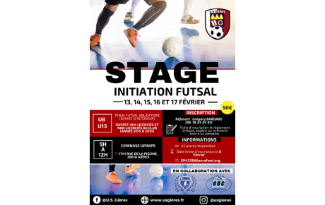 INSCRIPTION STAGE FUTSAL